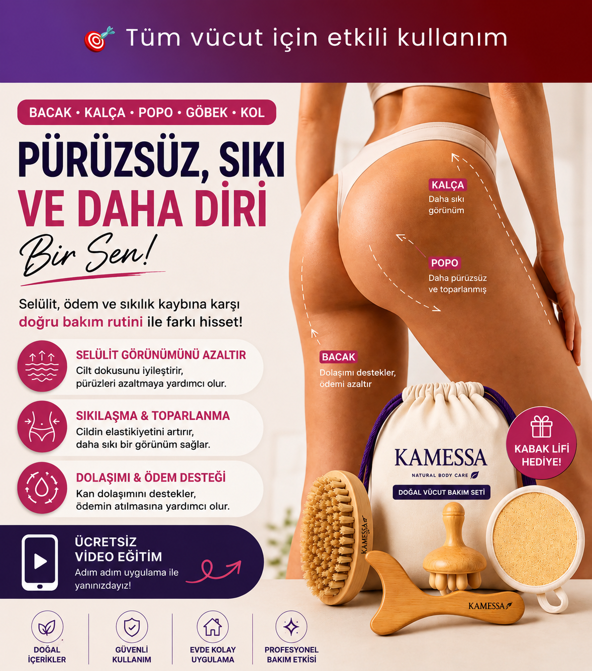 Kamessa™ Doğal Vücut Bakım Seti