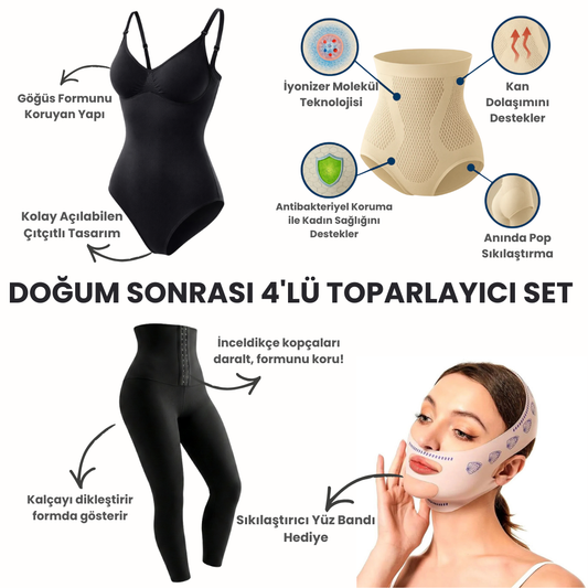 Kamessa™ Doğum Sonrası 4'lü Toparlayıcı Set